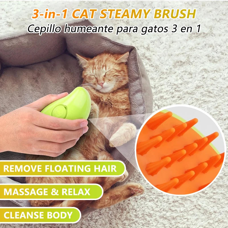Escova Fumegante para Cachorro Spray Elétrico Cat