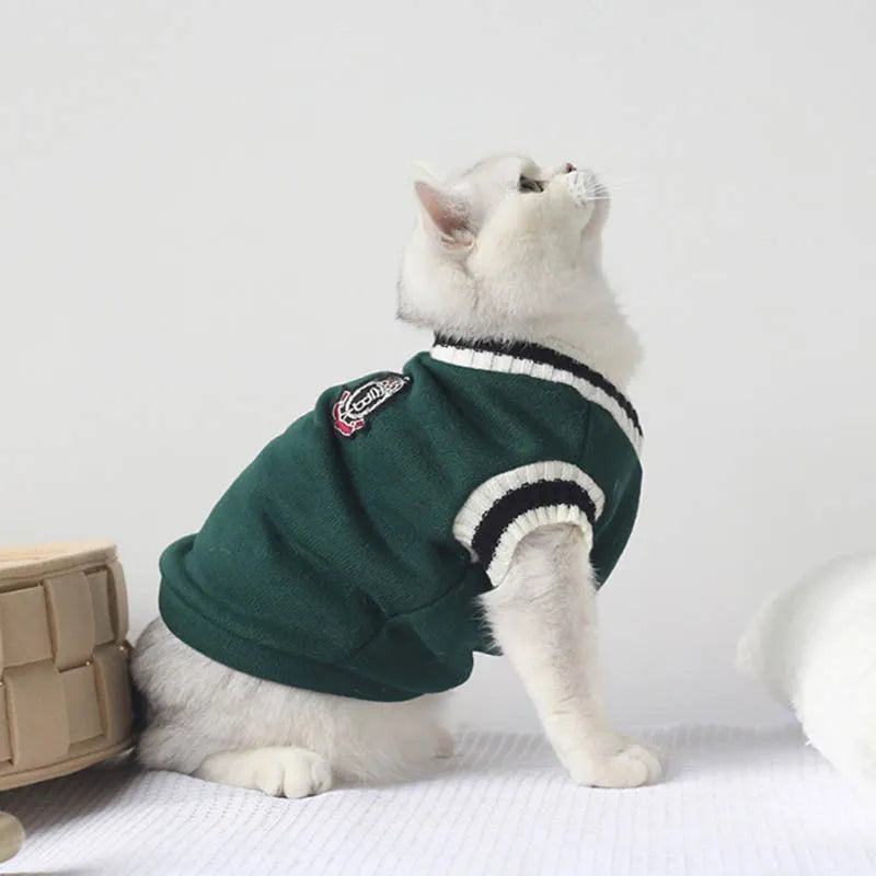 Suéter gato cachorro pulôver inverno animal de estimação