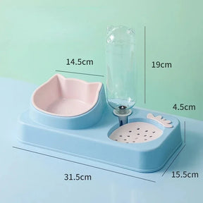 Pet Cat Bowl Automatic Feeder 3-in-1 Dog Cat