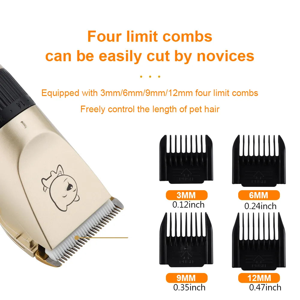 Dog Professional Hair Clipper Electrical Grooming Trimmer for Pets USB
