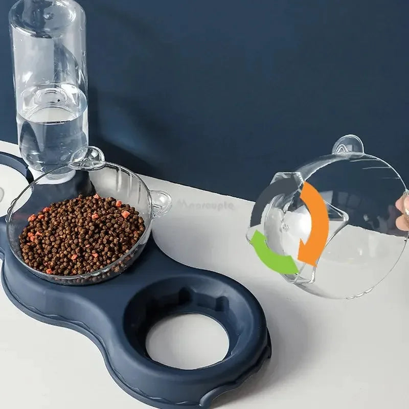 Pet Cat Bowl Automatic Feeder 3-in-1 Dog Cat