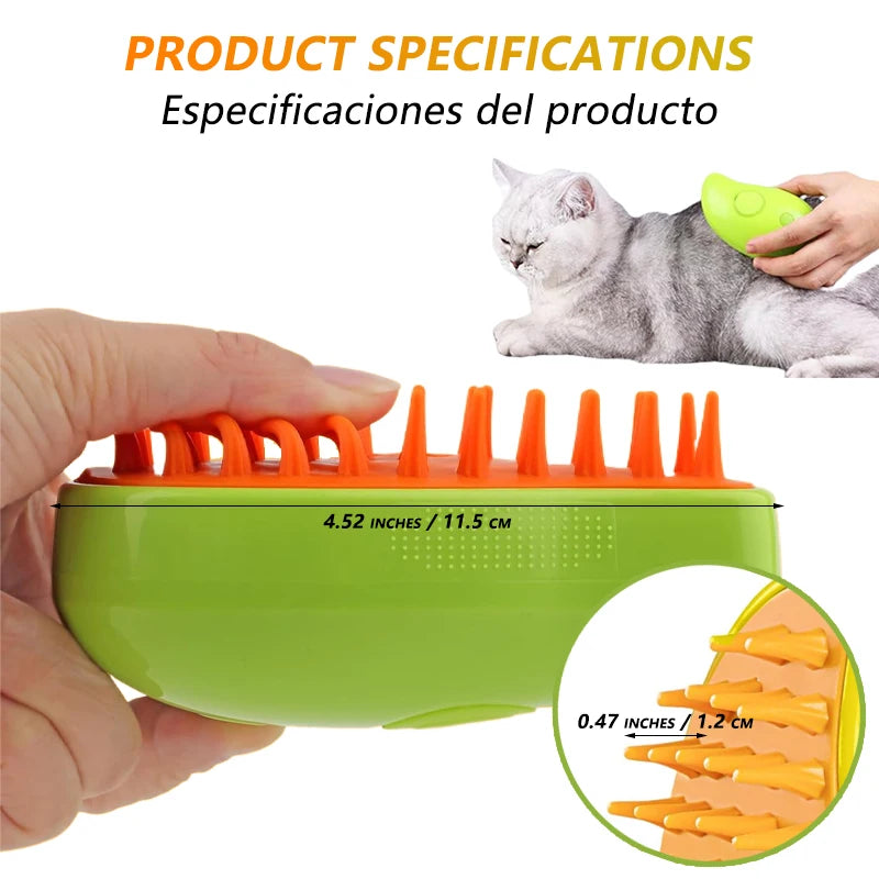 Escova Fumegante para Cachorro Spray Elétrico Cat